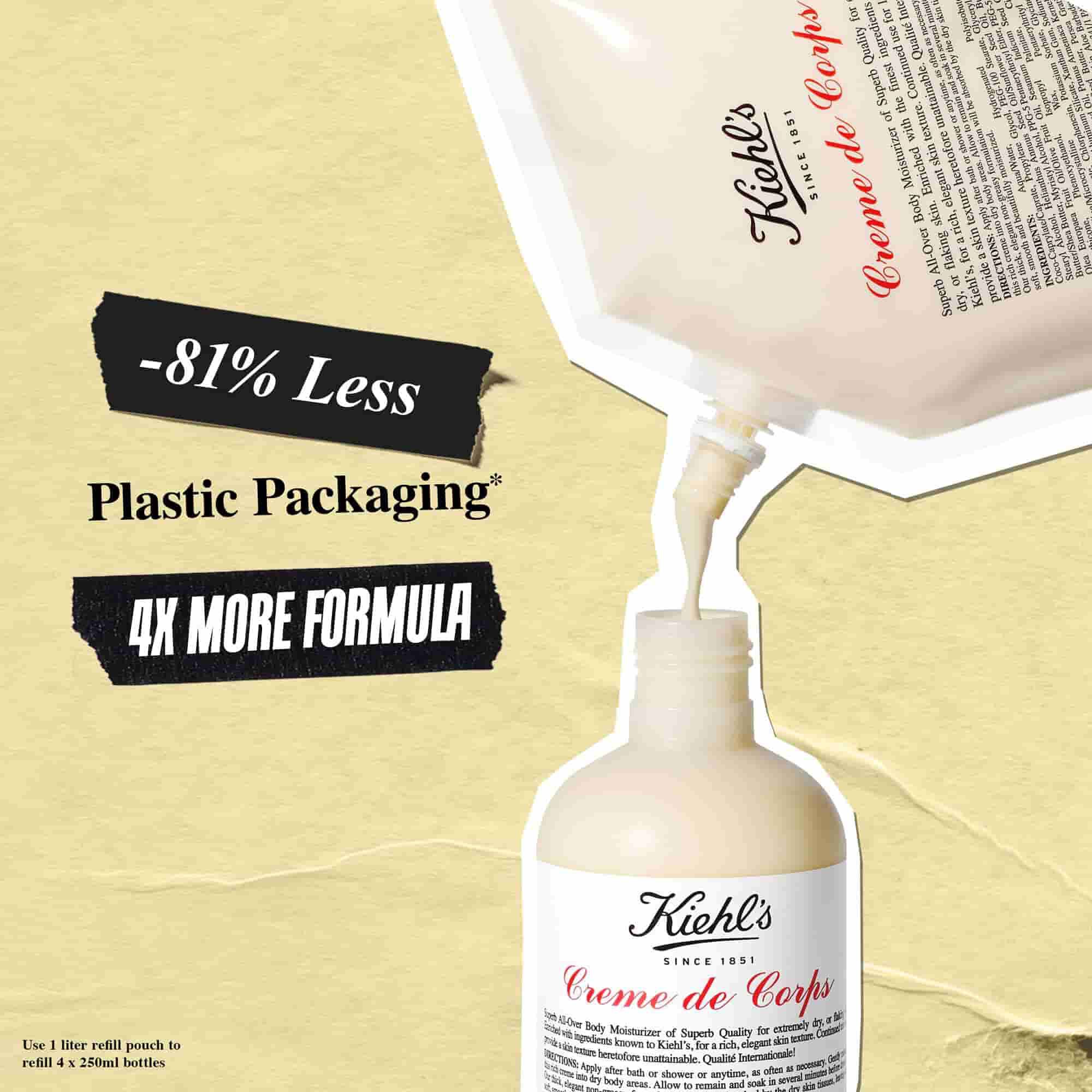 Ekologiczne opakowanie uzupełniające mleczka do ciała Kiehl's Creme de Corps