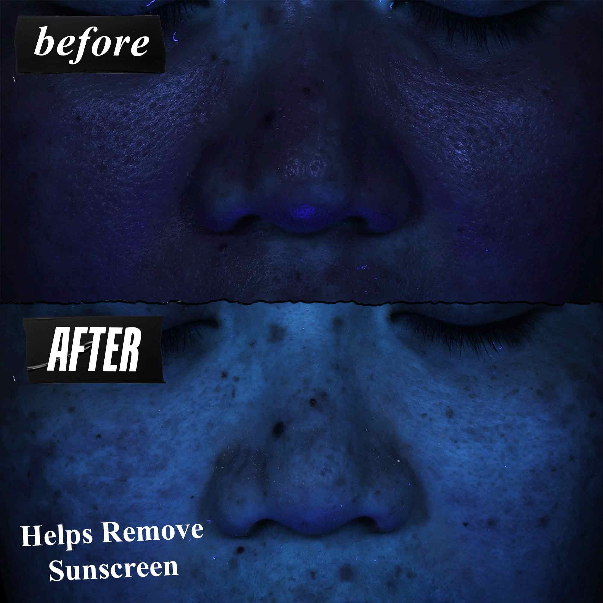 Ultra Facial Barrier Cleanser Before & After