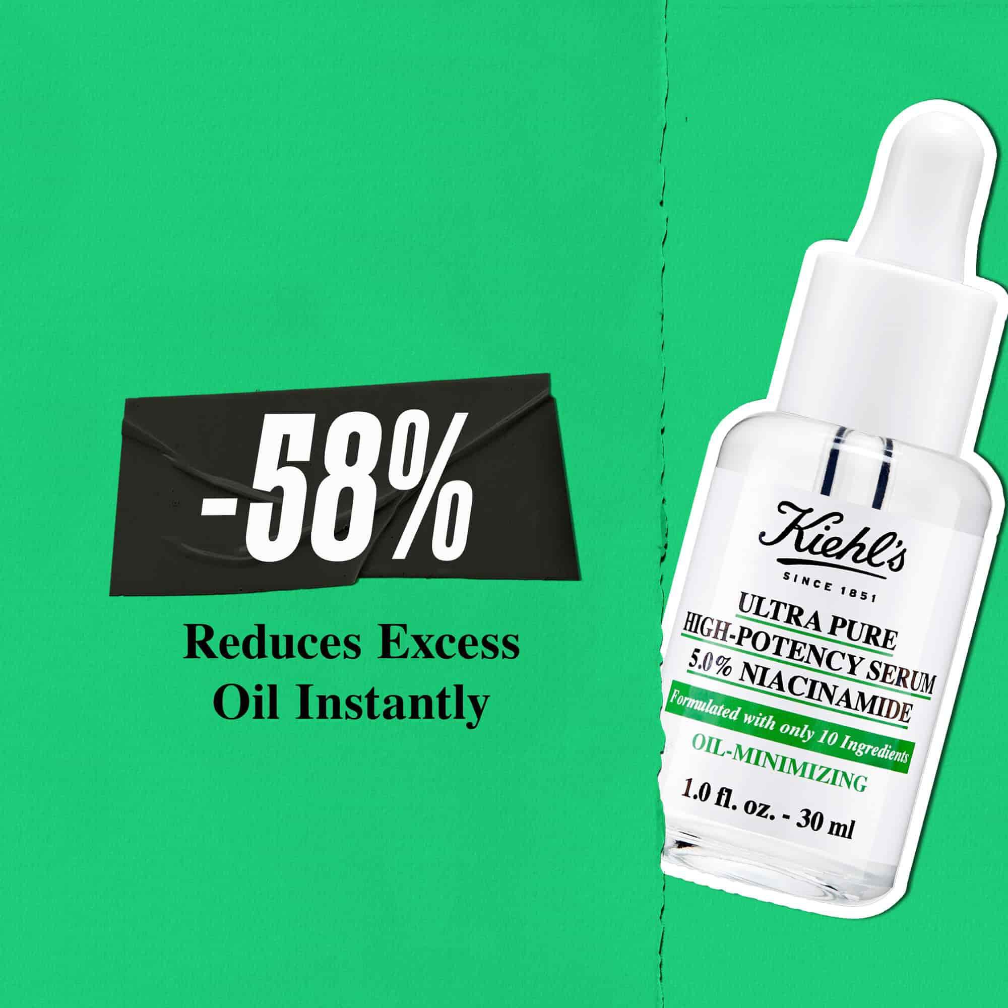 Serum Kiehl's Ultra Pure natychmiast redukuje nadmiar sebum o 58%