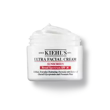 Słoiczek 125 ml kremu Kiehl's Ultra Facial Cream SPF 30 o bitej konsystencji na białym tle.