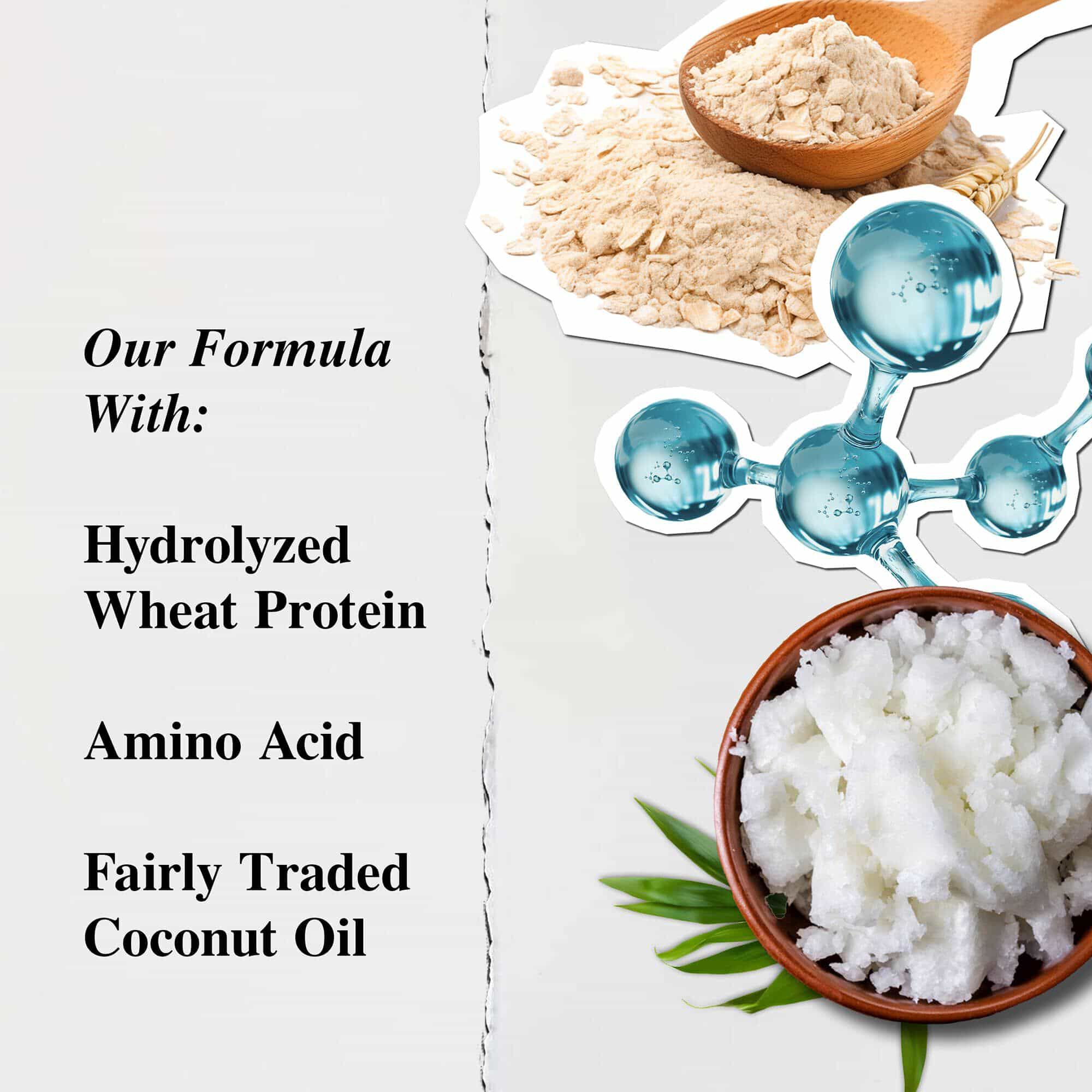 Składniki szamponu Kiehl's Amino Acid – hydrolizowane białko pszenicy, aminokwasy, olej kokosowy ze sprawiedliwego handlu
