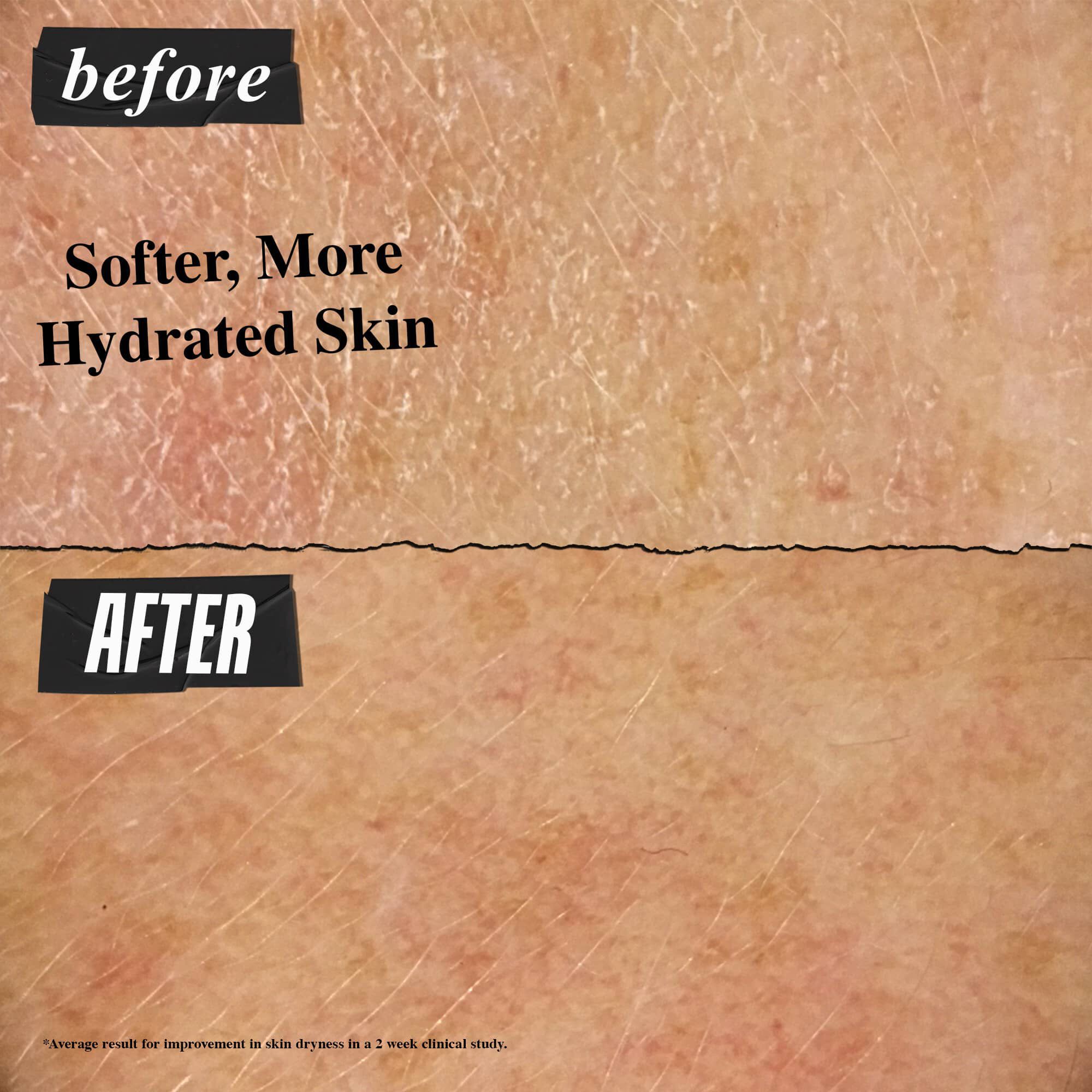 Zdjęcie przed i po – krem Ultra Facial Cream sprawia, że skora jest bardziej miękka i nawilżona