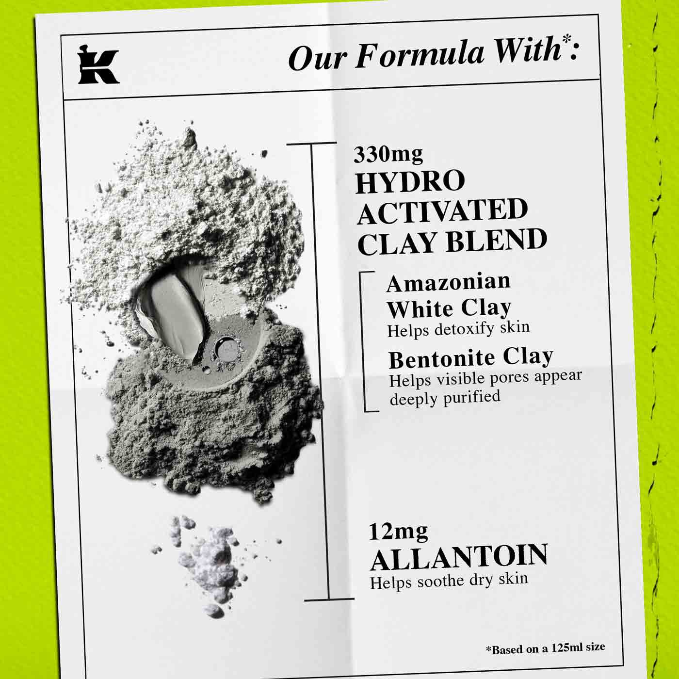 Składniki maski głęboko oczyszczającej pory Kiehl's Rare Earth – biała glinka amazońska, Aloe Barbadensis