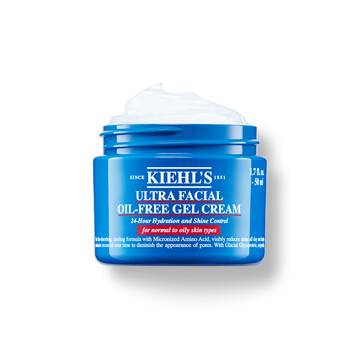 Słoiczek 50 ml żelu-kremu Kiehl's Ultra Facial Oil-Free Gel Cream na białym tle.