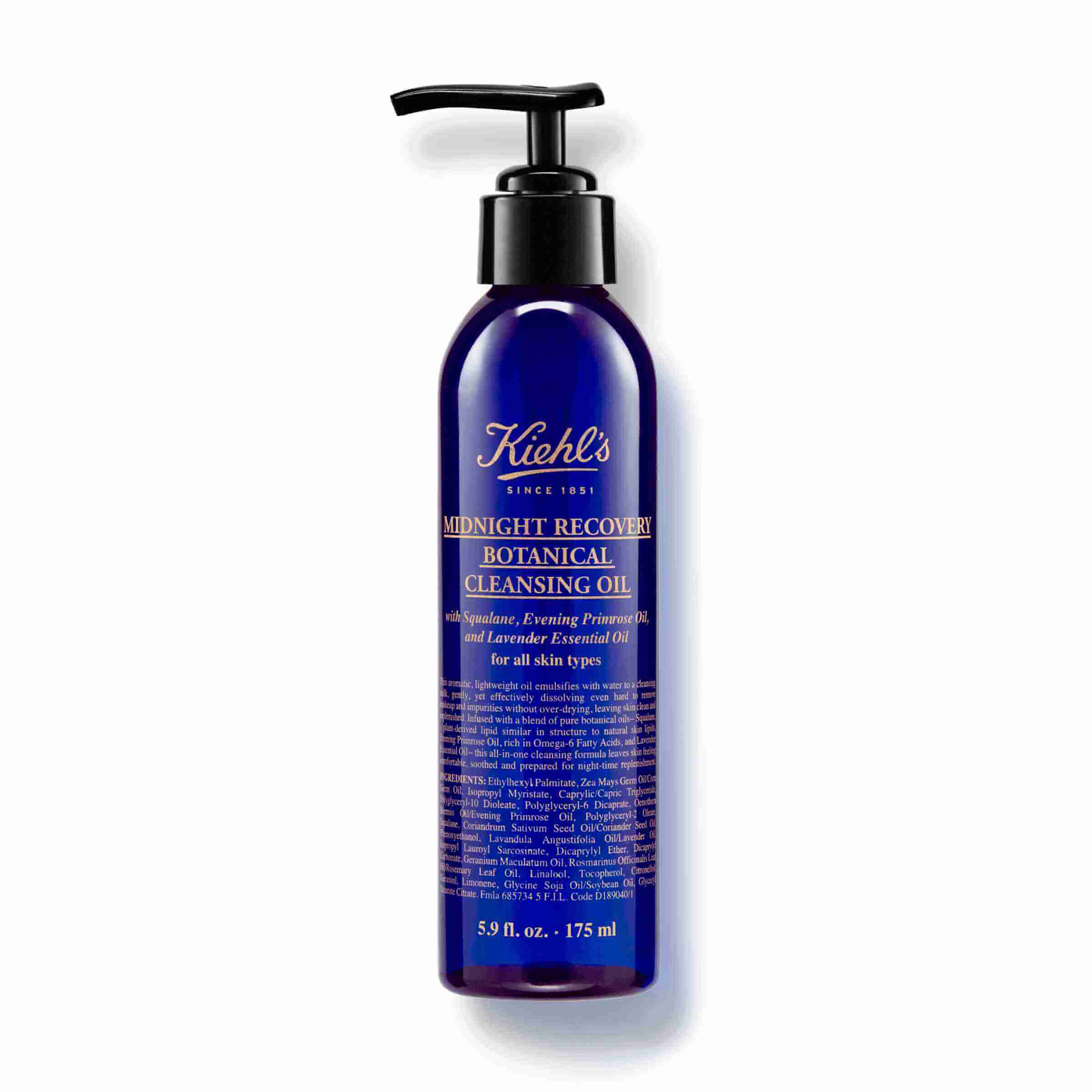 Kiehl's Midnight Recovery Botanical Cleansing Oil olejek do demakijażu do wszystkich rodzajów skóry, też wrażliwej 175 ml można nabyć na stronie Kiehls.pl