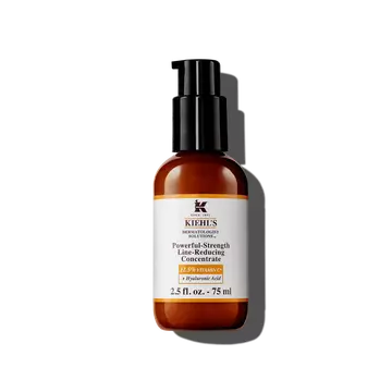 Butelka 75 ml koncentratu Kiehl's Powerful-Strength Line-Reducing Concentrate na białym tle.