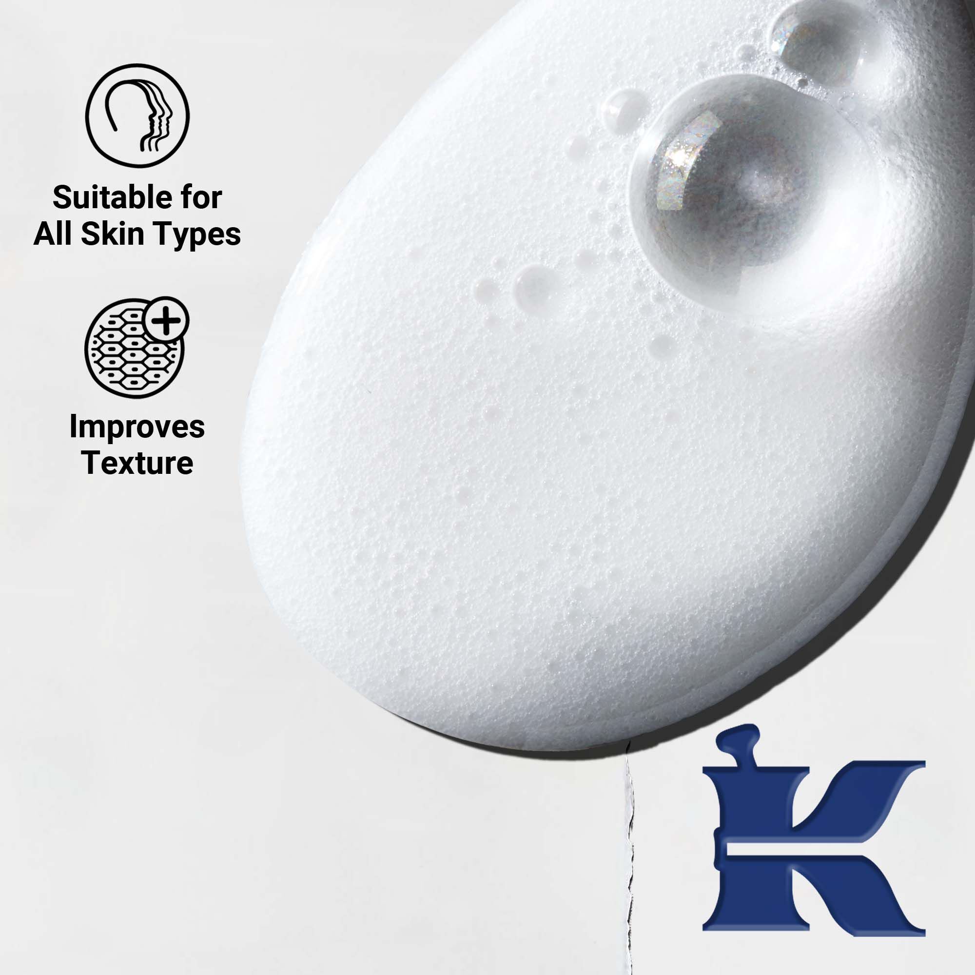 Zbliżenie na konsystencję Body Fuel; kremowa, nawilżająca formuła do ciała, włosow i skory głowy.