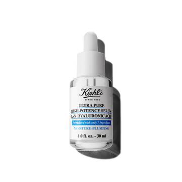 Butelka 30 ml serum Kiehl's Ultra Pure 1.5% Hyaluronic Acid Serum na białym tle.