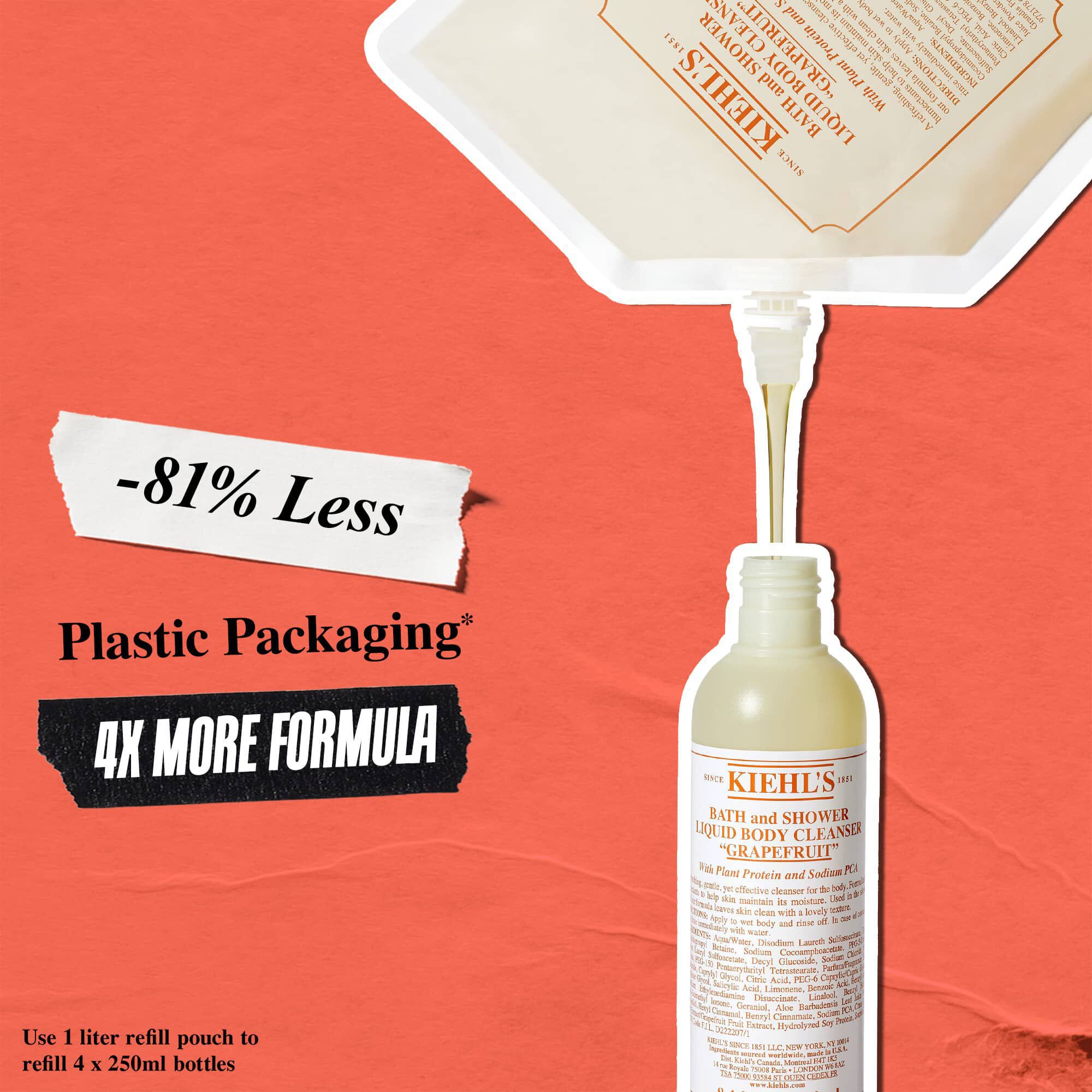 Ekologiczne opakowanie uzupełniające płynu do mycia ciała o zapachu grejpfruta Kiehl's