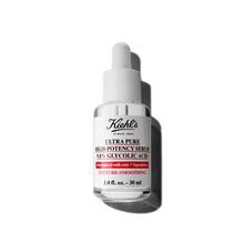 Butelka 30 ml serum Kiehl's Ultra Pure 9.8% Glycolic Acid Serum na białym tle.