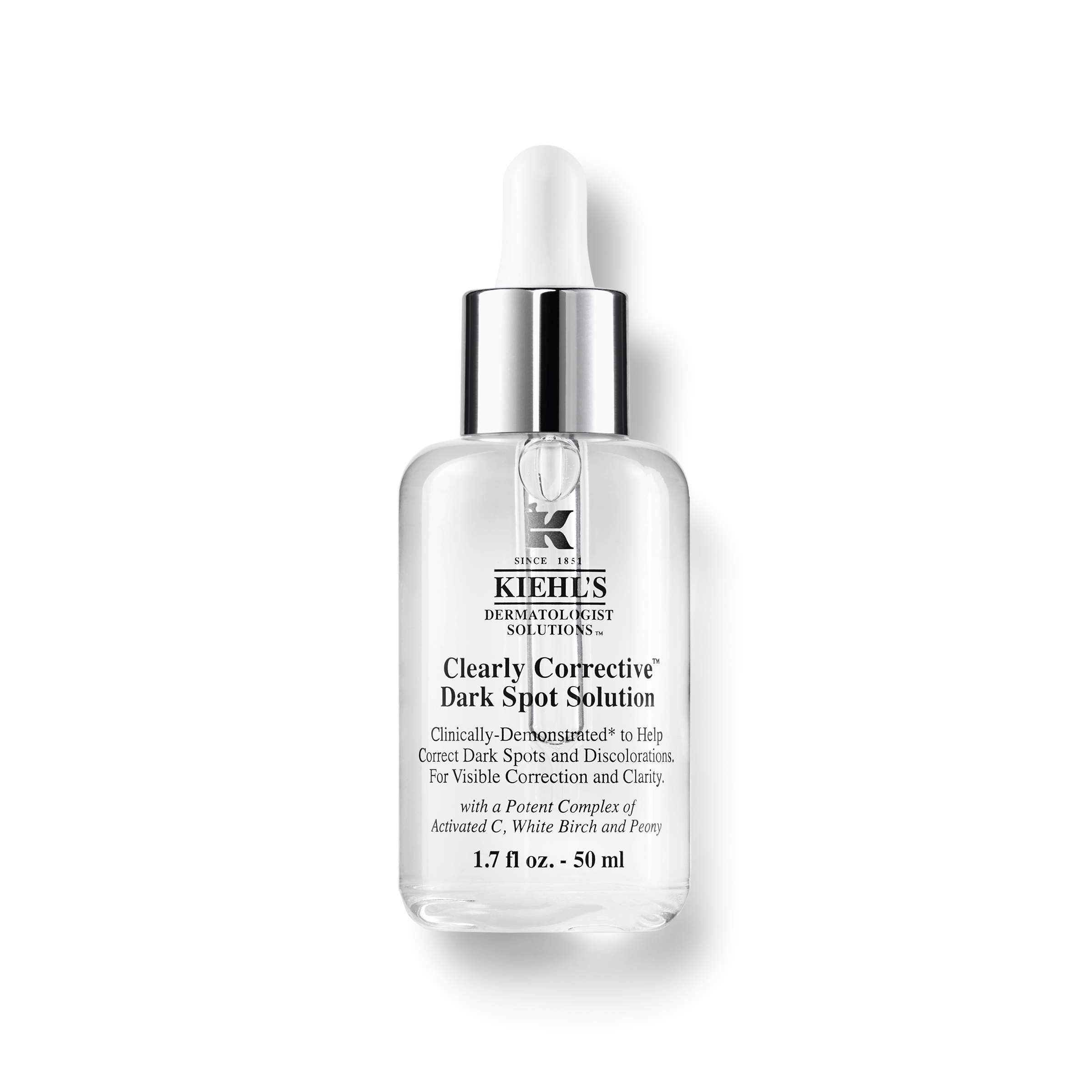 Kiehl's Dermatologist Solutions Clearly Corrective Dark Spot Solution serum do twarzy przeciw przebarwieniom skóry 50 ml można nabyć na stronie Kiehls.pl