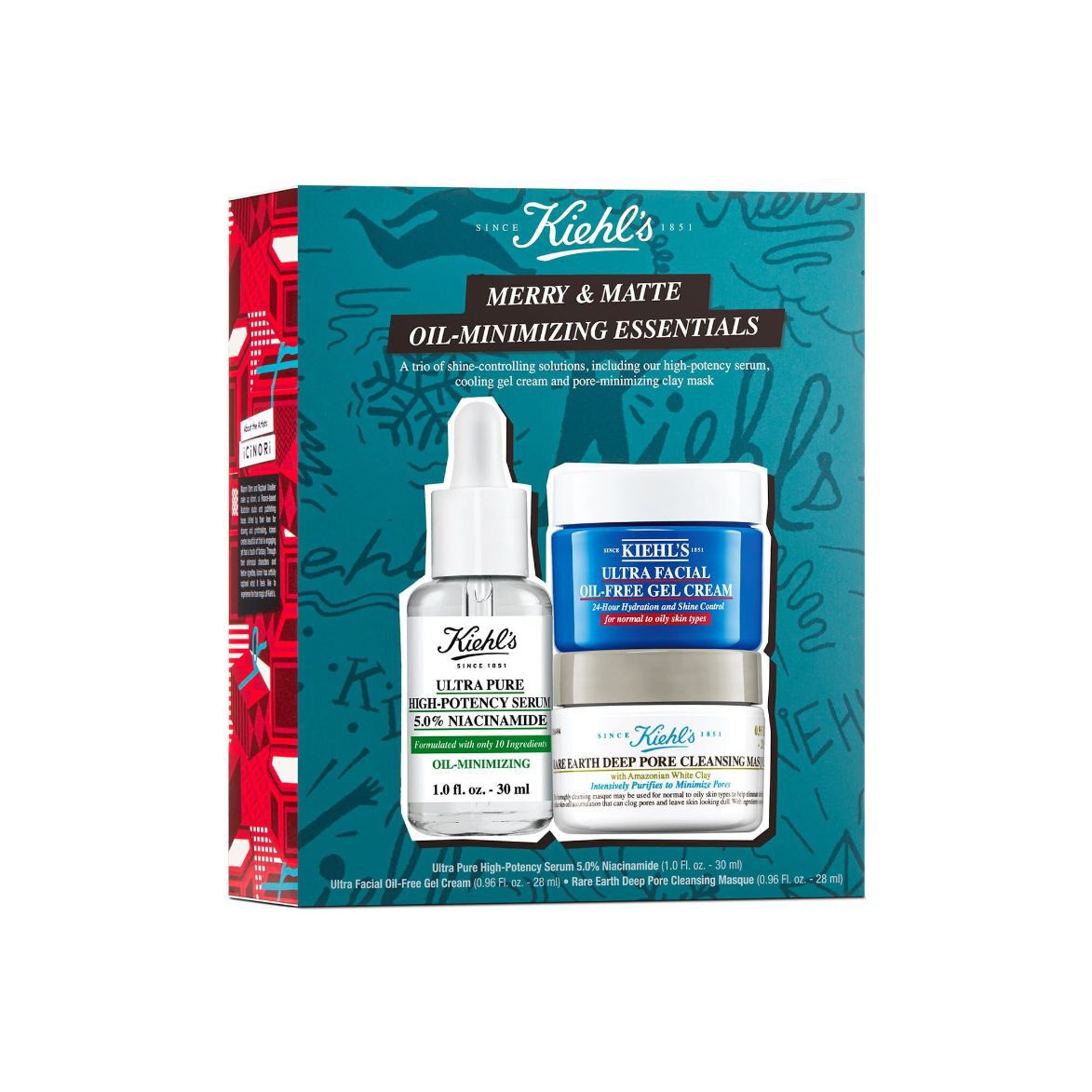 Merry & Matte Oil-Minimizing Essentials - Zestaw Kosmetykow do Cery Tłustej w Limitowanej Edycji Świątecznej