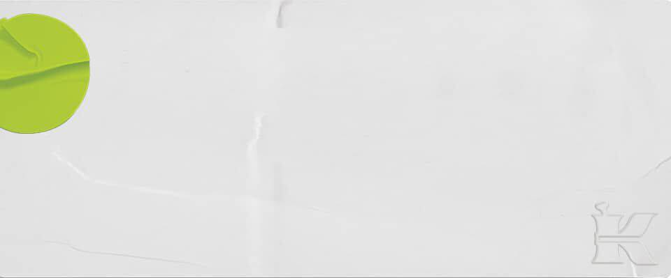 A nearly blank white background with a small green leaf-like shape in the upper left corner and a faint curved line running across the middle.