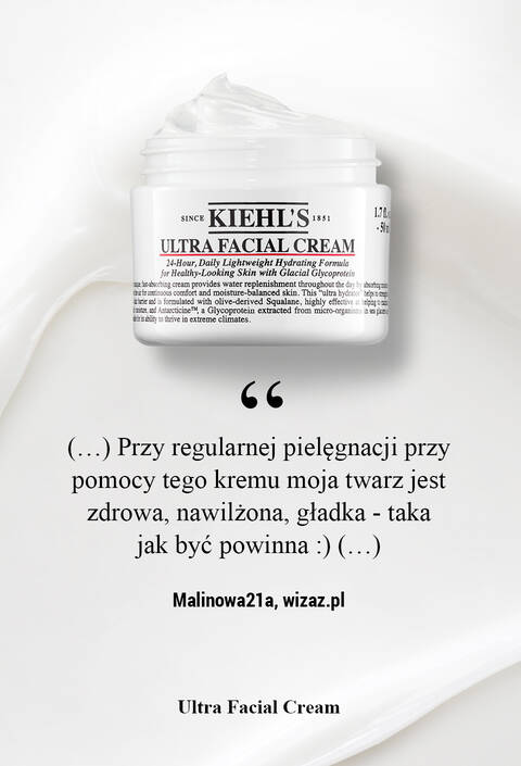 Seriously, this facial cream goes on smooth and silky… I can feel the immediate effects, and the moisturized feeling generally lasts for eight hours or more. –JCDT, kiehls.com